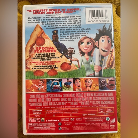 Cloudy with a Chance of Meatballs (Single-Disc Edition)
Kids movie - Picture 2 of 4